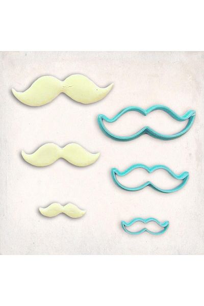 Butedo 3-Piece Moustache Cookie Mold Set