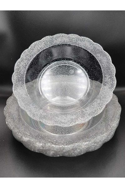 14Süs 10 Pieces Mica Luxury Plastic Bowl - Silvery