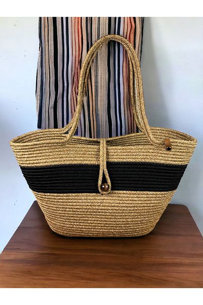MaVaux Havana Beaded Nature-Respectful Straw Jute Bag Beach - Συνεισφέρετε στο στυλ σας και στον κόσμο!