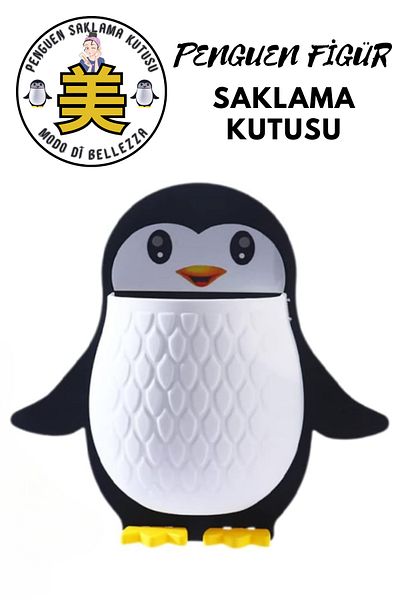 Modo Di Bellezza Penguin Figure Storage Box Hanging Rack Organizer