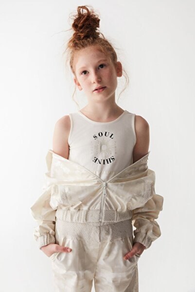 nk kids Nk Cream Shine - Sa remenom Skraćeni kroj T-shirt (Veličina 8-14)