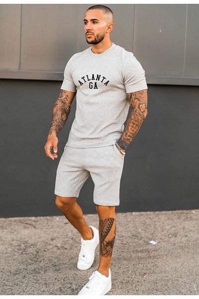 MODA MOSAIC Unisex Atlanta Printed Shorts and T-Shirt Set