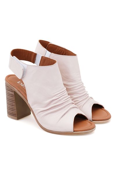 Desa Baily Powder Women's Heeled Leather Sandals