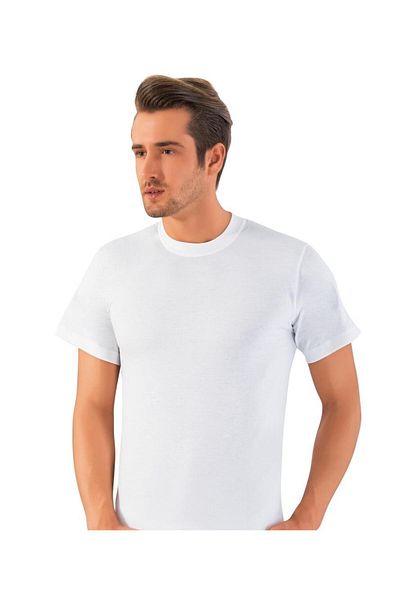 Lüx Derman 6 Men's Luxury Drm Combed Cotton Undershirt - Zero Collar, Short Sleeve, Undershirt - 179