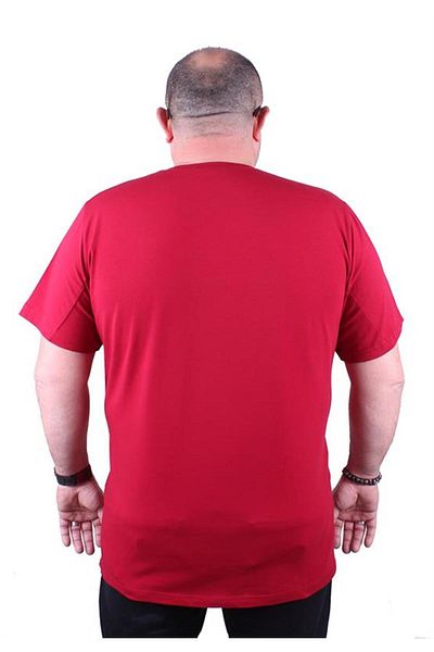 Starbattal Ανδρικό μπλουζάκι Lycra Basic με λαιμόκοψη 11170 Claret Red