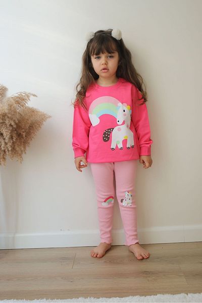 öykümgaleria Girl's Seasonal Rainbow Top and Bottom Set
