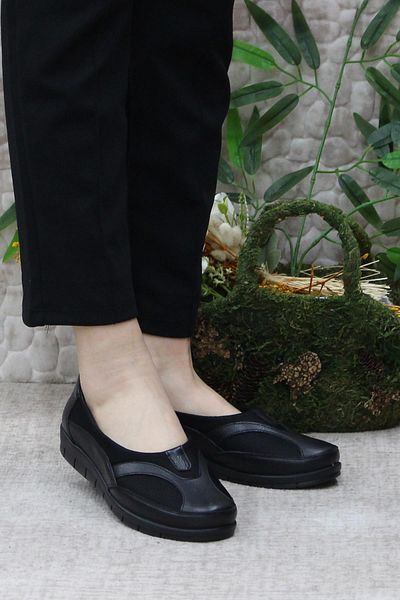 Polaris 105006 Black 5 Point Original Product Genuine Leather Women's Shoes