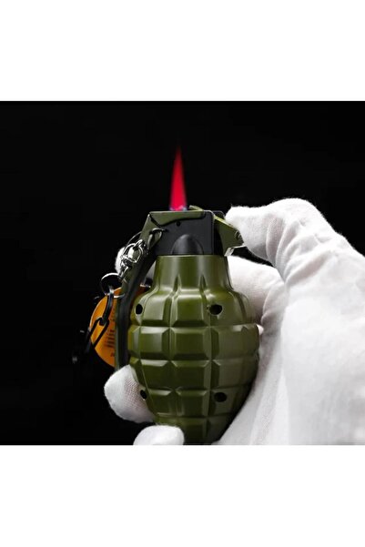 doğan hediyelik BÜYÜK BOY METAL PÜRMÜZ ALEVLİ EL BOMBASI ÇAKMAK