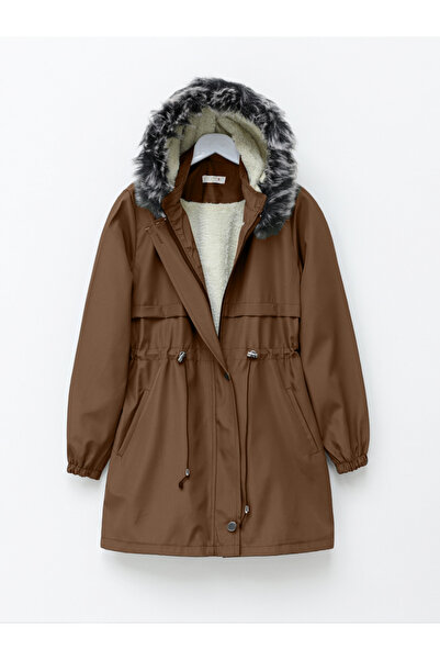 HİJABAYA Палто с качулка, копчета и кожа