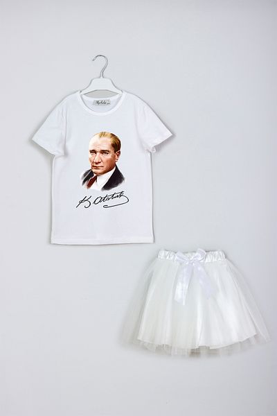 MYADA Set combinat fuste tutu tricou imprimat Ataturk sezon nou