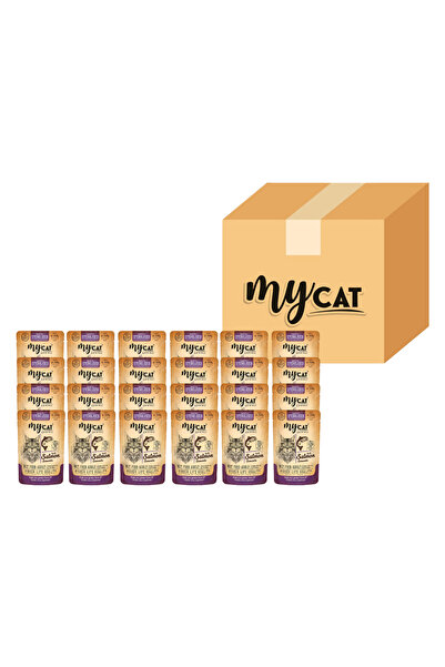 My Cat Mycat Somonlu ( Kısırlaştırılmış ) Sterılısed Pouch Yaş mama 85gr 24lü...