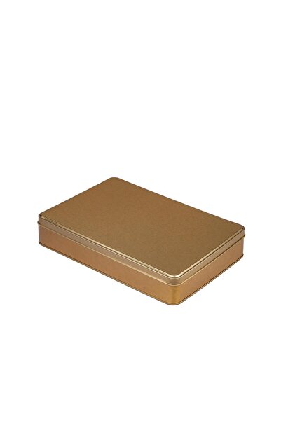 AMBALAJ PAZARI Gold Metal Kutu 26,5x17,5x4,5 cm