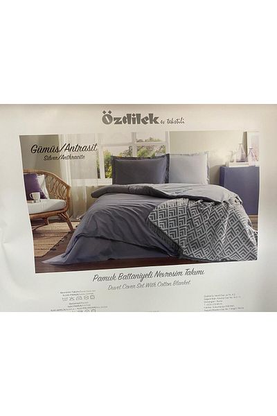 Özdilek Cotton Duvet Cover Set with Blanket