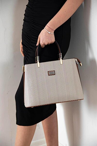 Silver Polo Bej - Taba SP924 Kadın El Çantası