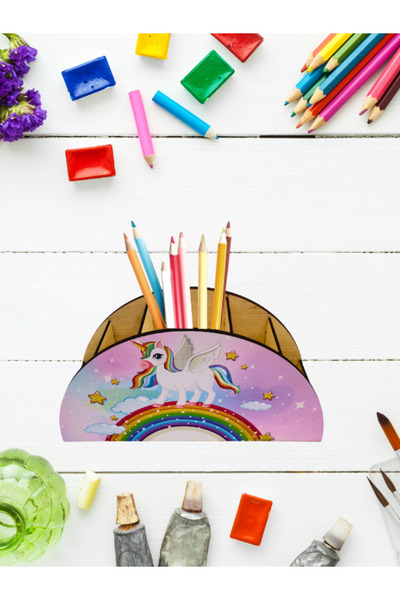 Berenden Ahşap Çocuklar Için Masa Üstü Kalemlik & Organizer