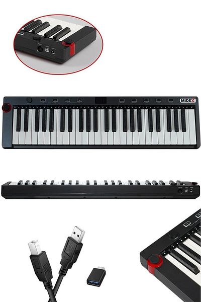 Midex Md-499 Midi Keyboard - 49 Keys Sensitive