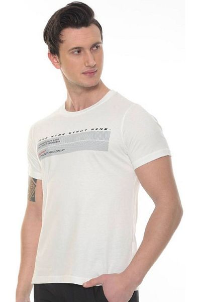 FORE SPORT Ανδρικό μπλουζάκι One Nine Ecru με στάμπα