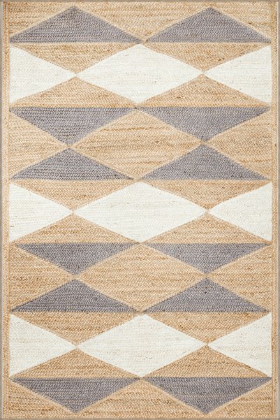 Rugs Modern Halı Covor decorativ modern și creativ, cu imprimeu geometric bej...