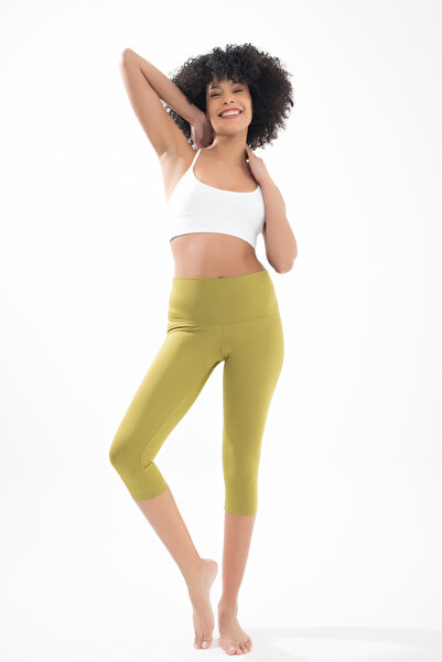 Comm-Ci Дълги спортни клинове с висока талия Eden Green Slim Fit