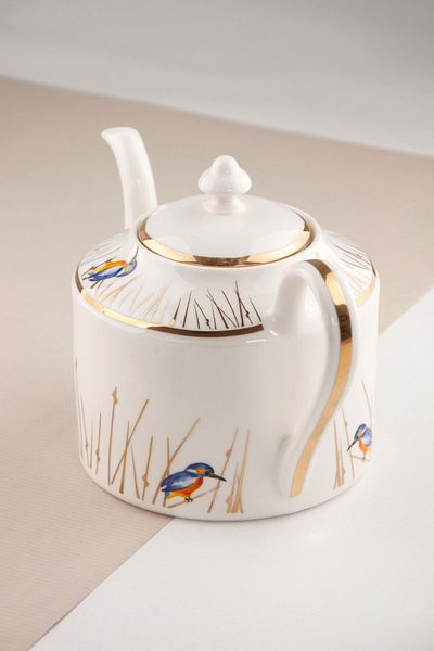 Bursa Porselen Dekor Golden sedge gold gilded porcelain tea pot