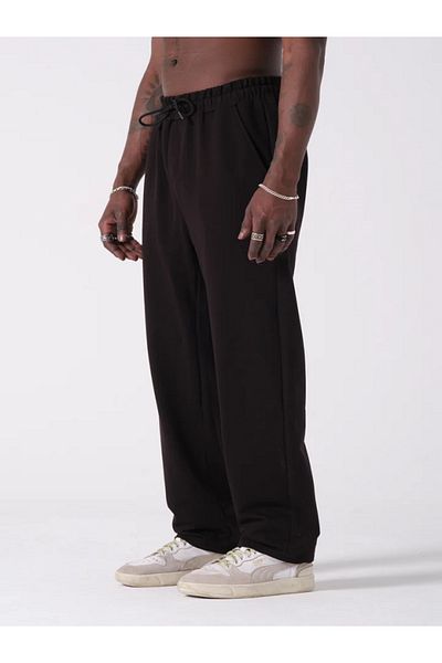 FUNSTYLE Ανδρική αθλητική φόρμα μεγάλου μεγέθους Casual Relaxed Μαύρη