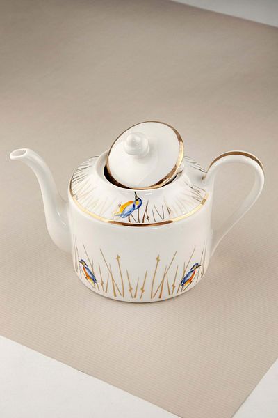 Bursa Porselen Dekor Golden sedge gold gilded porcelain tea pot