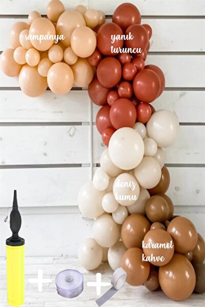 Partifabrik Natural Retro Colors Chain Balloon 5 Meters