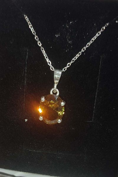 TAŞÇIZADE Zultanit Stone - Diapospor Silver Natural Stone Necklace