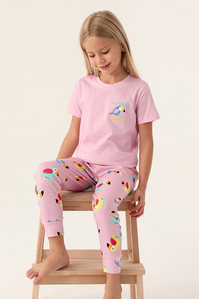ROLY POLY pink girl's pajama suit
