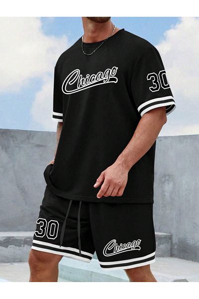 C&C OKULCUNUZ California Printed T-Shirt-Shorts Set