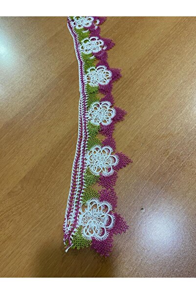 Çiğdem Tuhafiye İğne Oyası Dantel Havlu Kenarı mürdüm