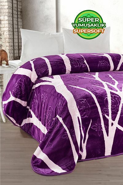 Evlen Home Collection 4 Kg Blanket - Soft Plush, Supersoft Embos, Double Soft Emboss, 220x240 cm