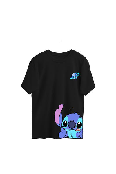 Thesba Stitch Baskılı Oversize Unisex Tshirt