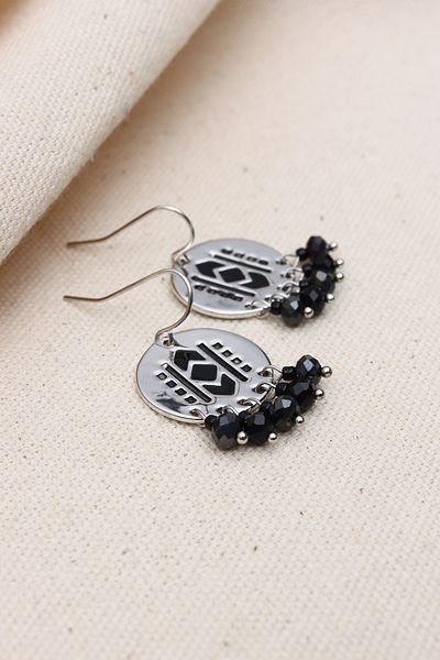 Süspüs Accessories VIP - Round Bead Dangle Non Tarnish Ethnic Earrings
