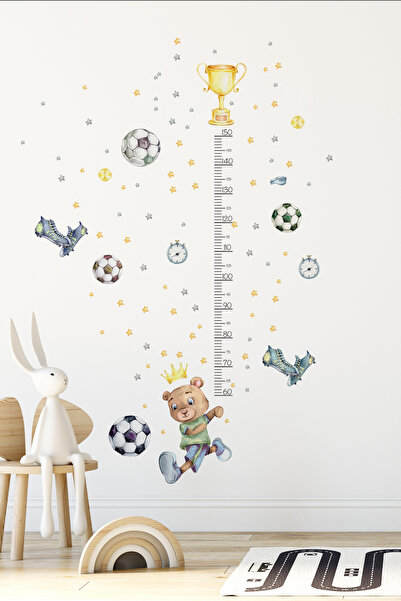 AlyMarkt Şampiyon Ayıcık Futbol Oynuyor Boy Ölçer Duvar Ayna Dolap Kapı Için ...
