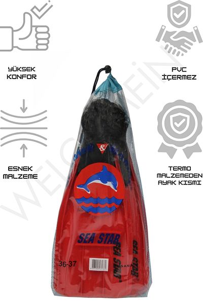 welcomein Sea Star Unisex Thermo Swimmer Palette - Comfortable, Size 36-37