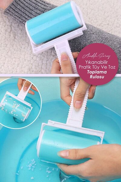 Sevram Collection Aparat practic din silicon lavabil pentru colectarea scamel...