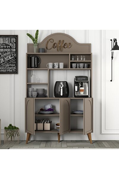Variant Mobilya Lyon Kahve Köşesi Çok Amaçlı Dolap V202 - Atlas / Ceviz