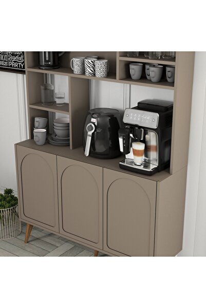 Variant Mobilya Lyon Kahve Köşesi Çok Amaçlı Dolap V202 - Atlas / Ceviz