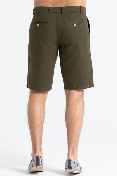 Eliş Şile Bezi Ανδρικό σορτς Ege Gabardin Khaki Hk