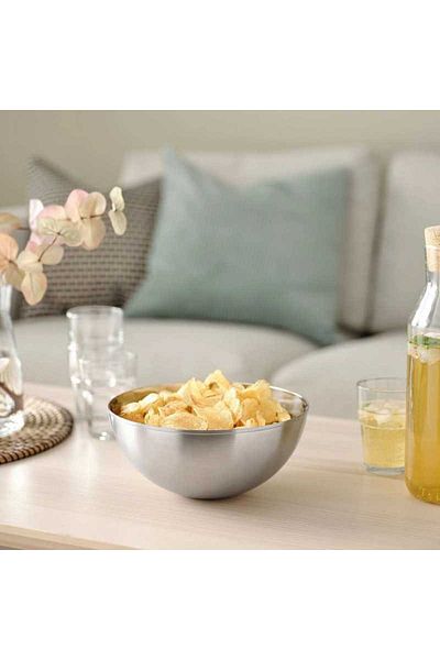 IKEA Blanda Blank Serving Bowl, Stainless Steel, 20 cm