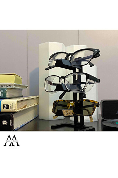 M Design Decor Gözlük Standı 3’lü Siyah Masaüstü