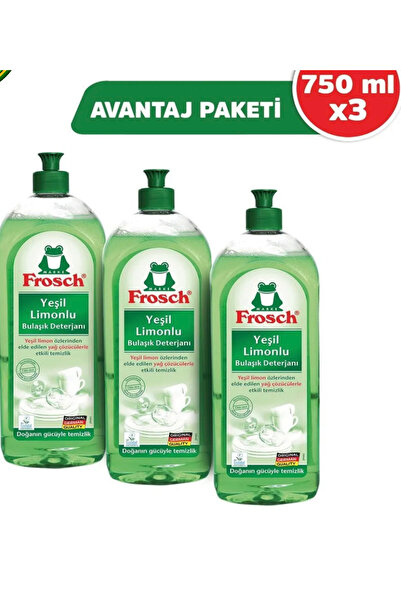 Frosch bulaşık deterjanı yeşil limon 3*750 ml