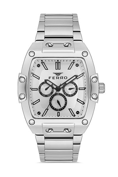 FERRO Silver Steel Cord Men's Wrist Watch FM11437A-A