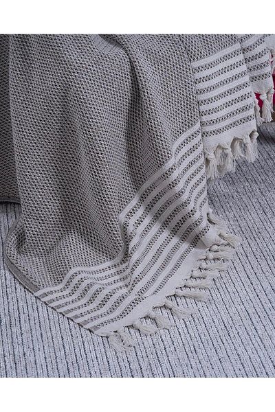 by ballı biocotton Биомакутен калъф за диван, нов, с пискюли, двуслоен, дебел, 180x210 см, 1500 гр.