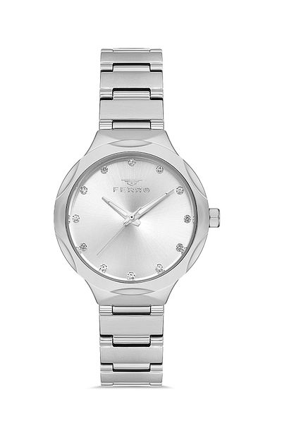 FERRO Silver Steel Cord Women's Wristwatch FL40114A-A