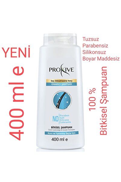 PROXİVE Tuzsuz Parabensiz Silikonsuz Boyasız Bitkisel Onarıcı Keratin Şampuanı 400 ml