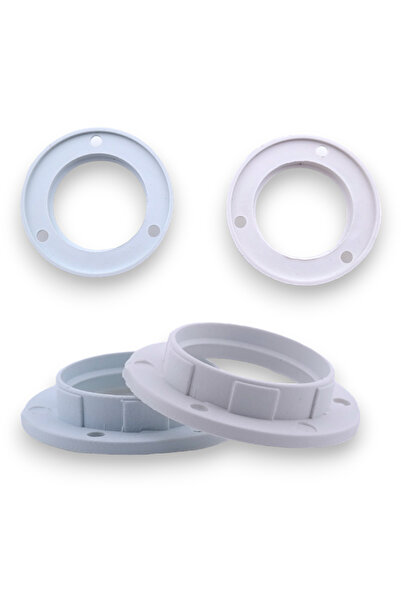 Tek-İş E-27 Avize Duyu E-27  İtalyan Duy Rondelalı Beyaz 2 Adet