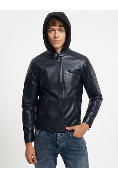 Loft Loft LF2033246 Men's Black Leather Coat