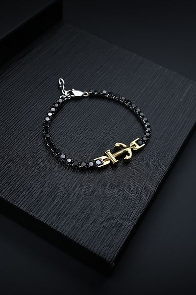 FERRO Black Steel Men's Bracelet FRJ10001A-R